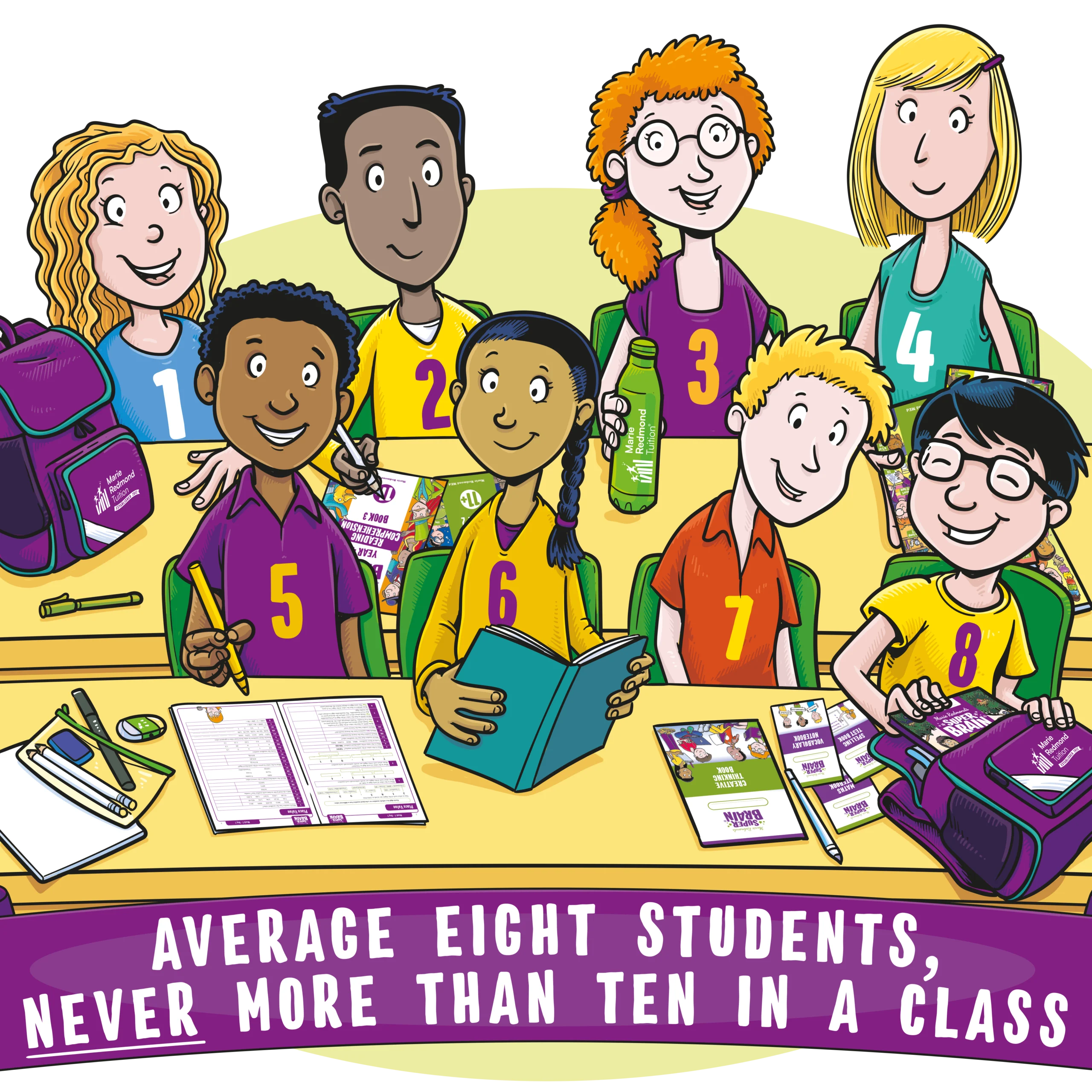 Our small class sizes Marie Redmond Tuition class size averaging 8 students, never more than 10